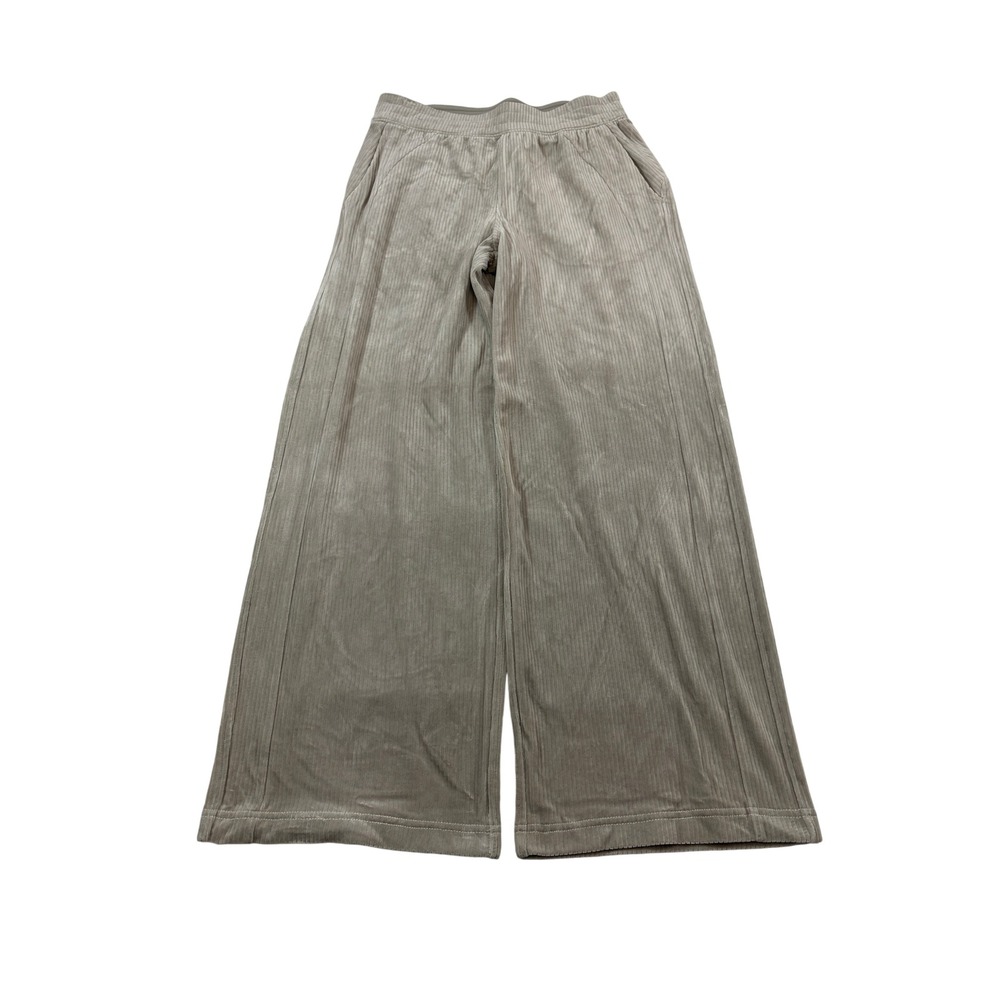 Lululemon Ribbed Corduroy Wide Leg Pants Taupe Beige High Rise Womens 6